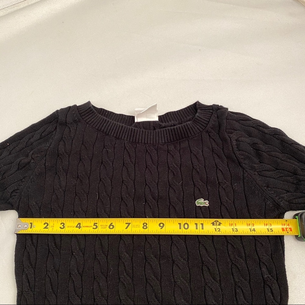 Lacoste black cable knit sweater 38 - Picture 8 of 11